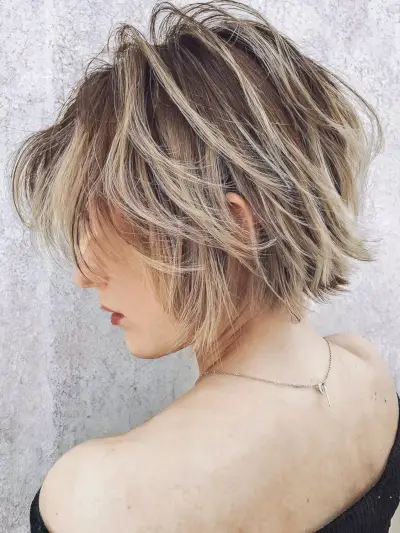 Bob with Layers for Finer Hair