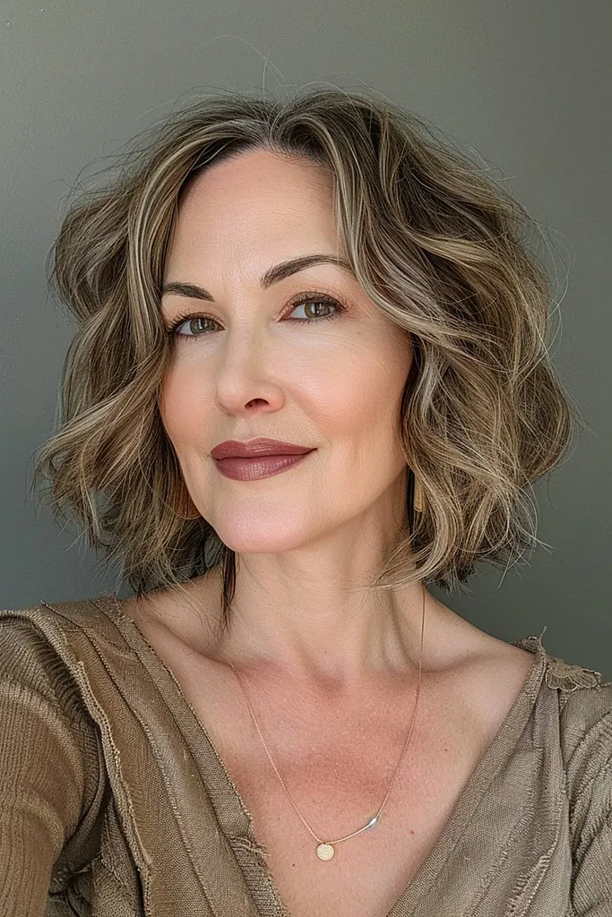 בוב חתוך עם גלים רכים לשיער עדין' title=