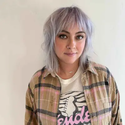 Sweet face-framing long bob with fringe