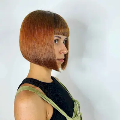 sweet short bob with bangs