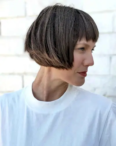 retro short French bob hairstyle