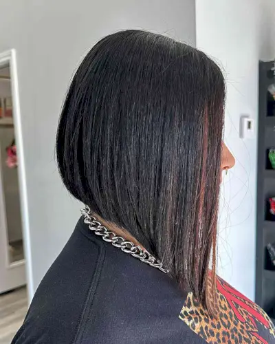 Long Bobbed Hair with A-Line Angled Layers