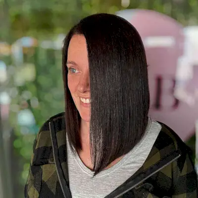 Sleek Long A-Line Bob with Subtle Graduation