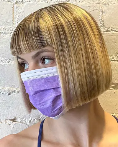 Blunt Bangs for Straight Bobbed Hair