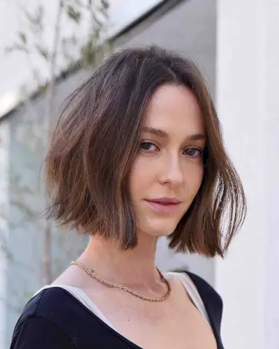 Modern Messy Blunt Bob