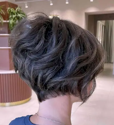 Dark Chocolate Tousled Long Pixie Bob