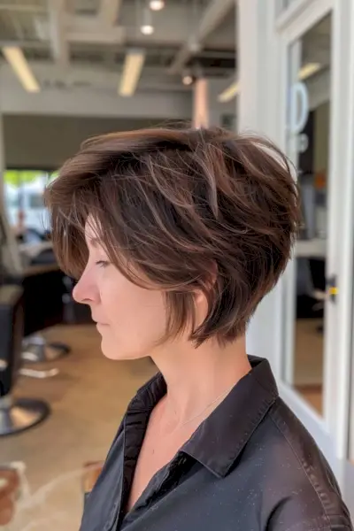 long shaggy pixie bob haircut with soft layers for fine to medium hair