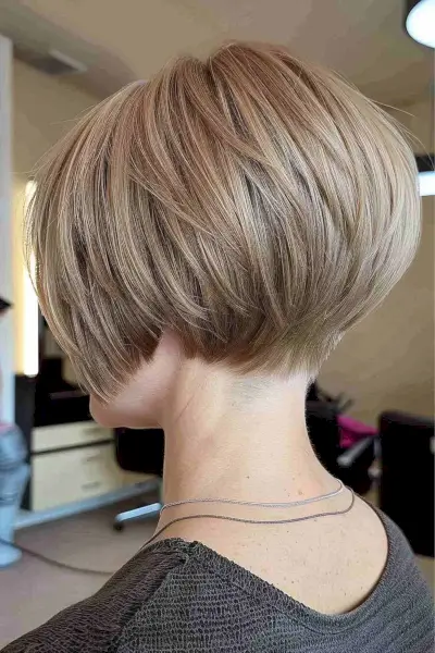 Back View of a Long Pixie Bob Cut