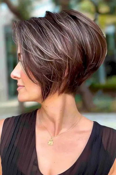 Long Inverted Pixie Bob Haircut