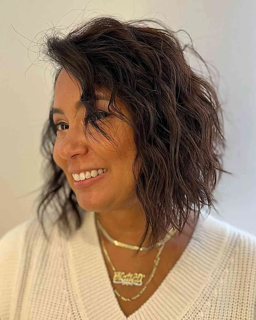 Krátke Shattered Layers a Beach Waves pre strih Bob' title=