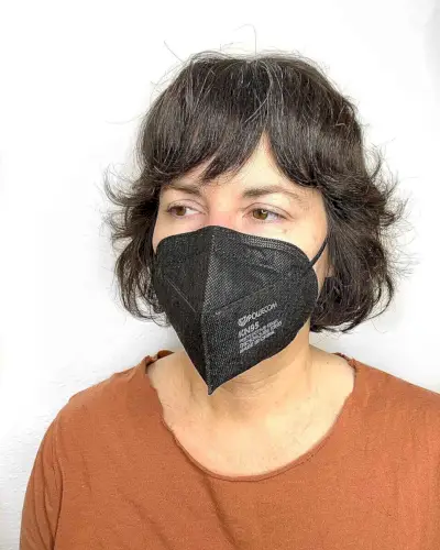 Flipped-Out Jaw-Length Bob Style with a Fringe