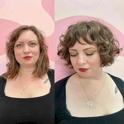 Curly French Cropped Bob Cut with Piece-y Bangs