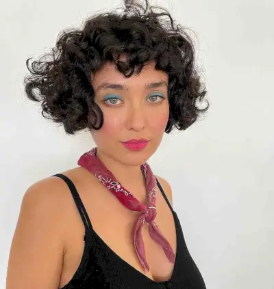 French bob for curly hair