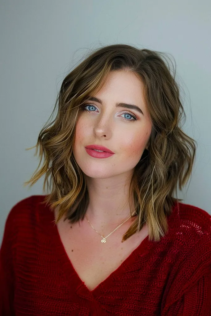 Middels hakkete bob med lag for fint hår' title=