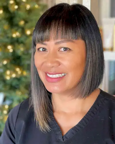 Long Asymmetrical Bob for with Fringe for Round Faces with Thin Hair