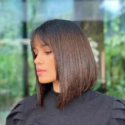 Long A-Line Bob and Wispy Fringe for Thin Hair