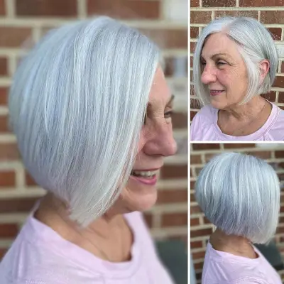 Chin-Length Bob for Mature Women