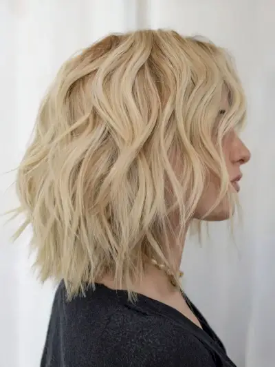 Choppy Bob with Waves