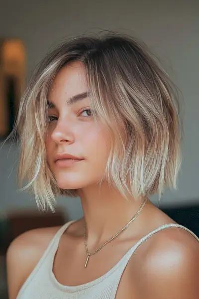 shorter lob haircut