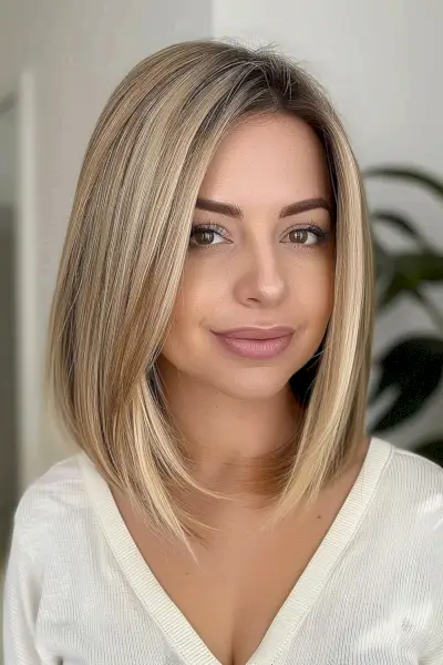 The perfect long bob cut with layers