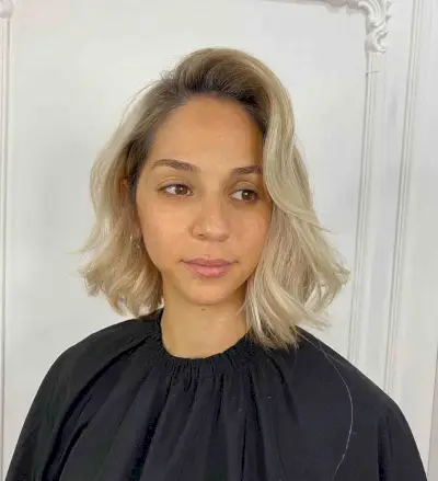 Long Side Parted Bob Hairstyle