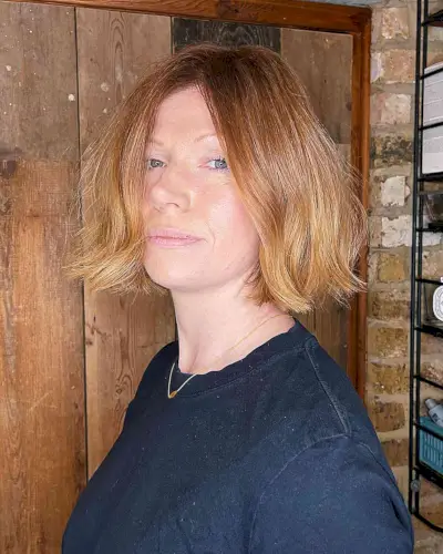 Boyfriend Chin Bob with Very Subtle Waves