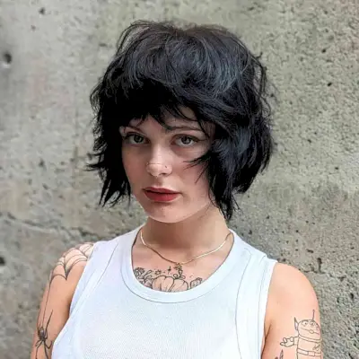 Choppy Layered Butterfly Bob Haircut for Thick Hair