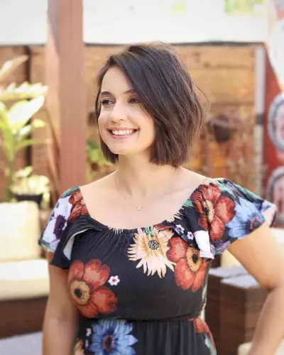 Choppy Bob with Blunt Ends and Layers for Thick Hair