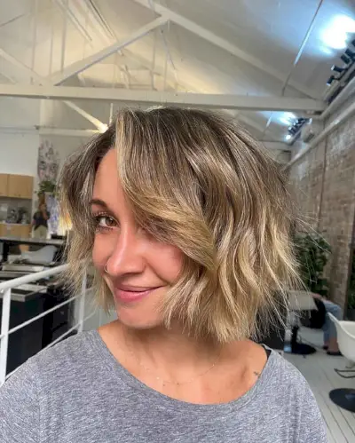 Short Choppy Haircut with Side Bangs