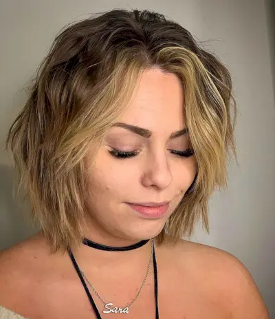 Shaggy Bob with a Face Frame for a Thick Hair