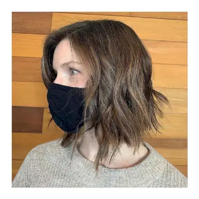 Neck-Length Shattered Bob Haircut for Ladies with Thick Hair