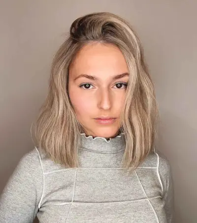 Long Blunt Bob with a Deep Side Part