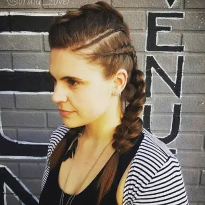 Edgy Viking French Braids for a Party