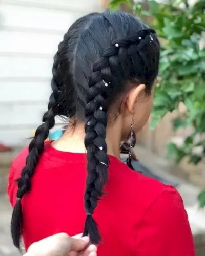 French Braid Pigtails