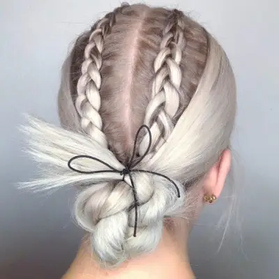 Twisted French Braid Updo