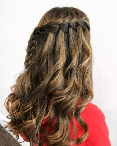 French Braid Waterfall