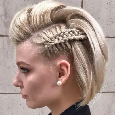 Feminine Side Braids for Short Hair