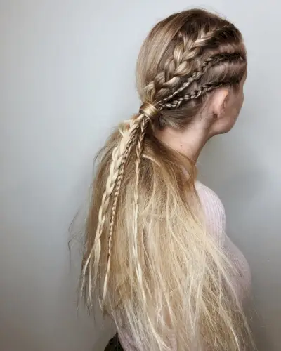 Intricate Side Ponytail Braid