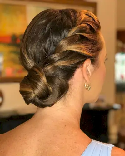 Adorable Side Braid with Bun Style