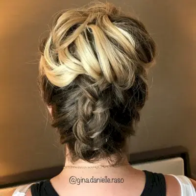 Upside Down Dutch Braid Updo