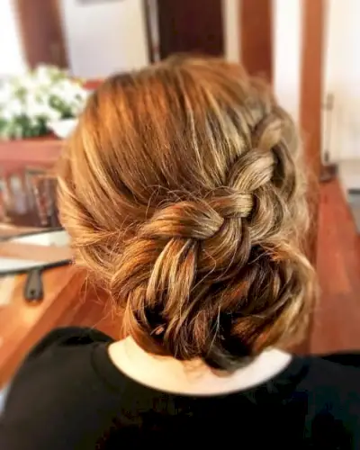 Reverse French Braid Updo