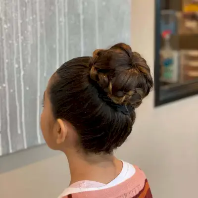 Lace Braided Bun For Kids