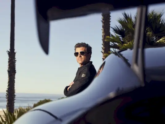 Campanie pentru ochelari Porsche Design de primăvară 2022 Patrick Dempsey