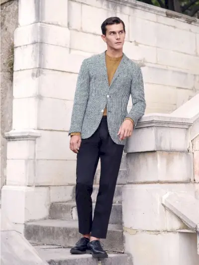 Corneliani 2016 봄 여름 남성 카탈로그 남성 재킷 안감 없음 그래픽 효과 SS16