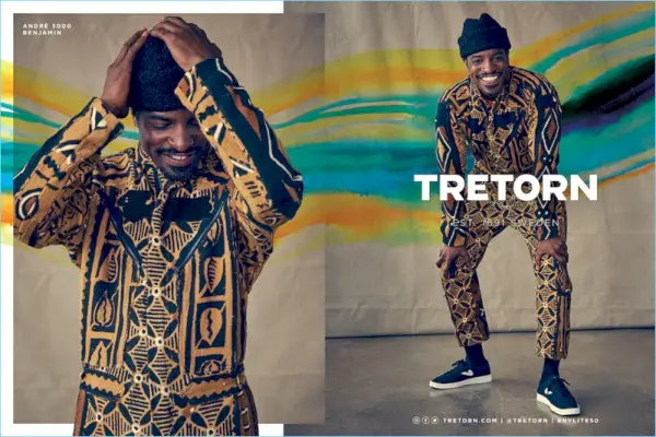 André 3000 Charms dans la campagne automne 2017 de Tretorn
