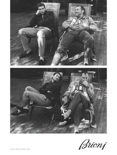 2023 m. Brioni pavasario vasaros kampanija Jude Law Raff Law