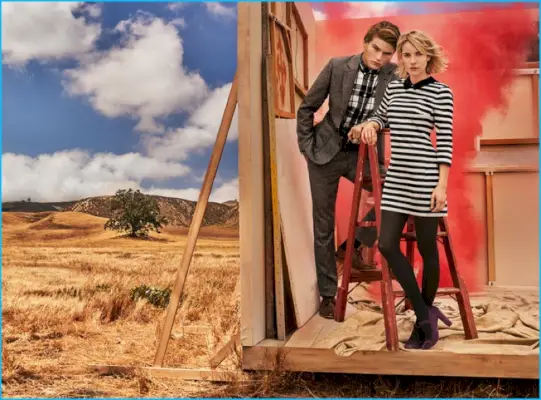 Jordan Barrett se junta a Emma Roberts para a campanha de outono Canvas by Lands’ End