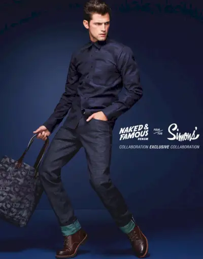 Simons fait appel à Sean O’Pry pour mettre en avant sa collaboration avec Naked & Famous Denim
