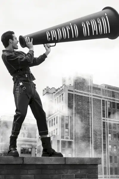 ウィリアム・フランクリンがエンポリオ アルマーニに登場