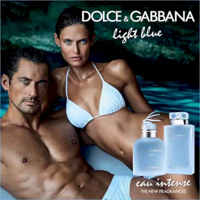 David Gandy ir Bianca Balti Star „Dolce & Gabbana Light Blue eau Intense Fragrance“ kampanijoje